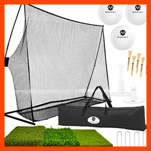 Morvat Golf Net Set Practice Mat & Accessories Target For Backyard Driving Balls
