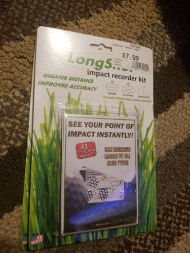 LongShot Golf Impact Recorder Kit - 37 Adhesive Club Labels, Long Shot Stickers