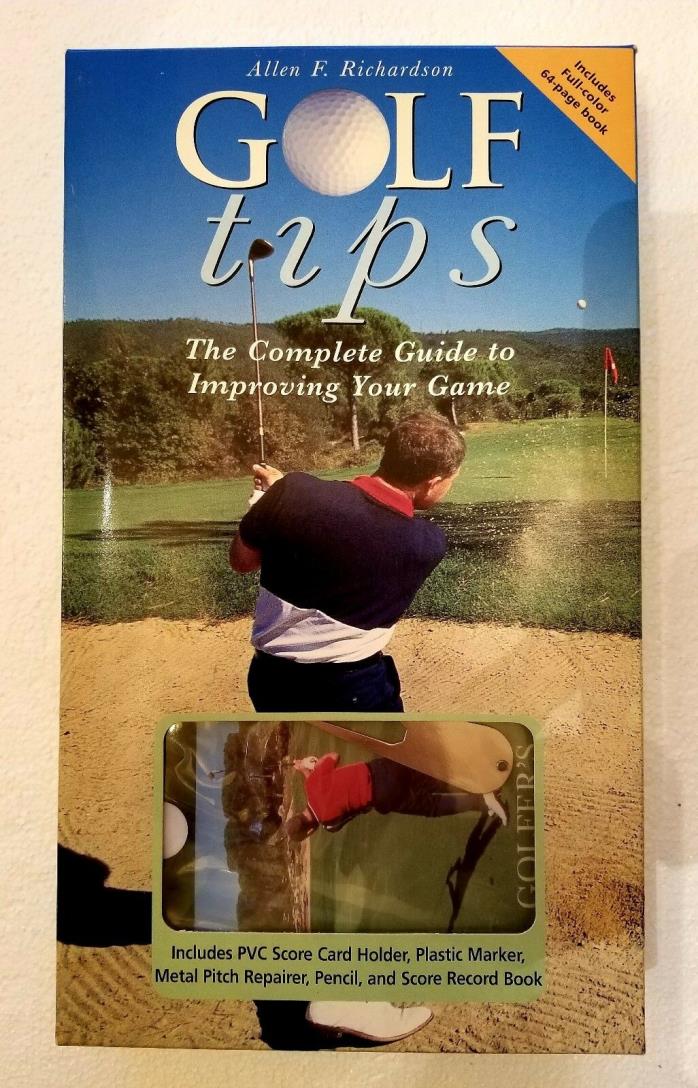 Richardson's Golf Tips Book With Golfing Supplies In Sealed Gift Box  NIP