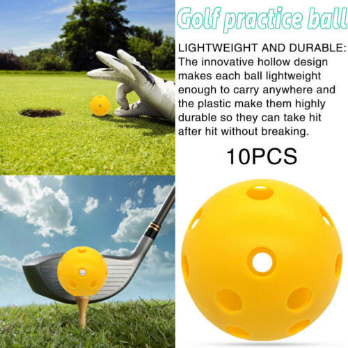 10PCS Multiple Holes Practice Ball Indoor Golf Ball Balls Training