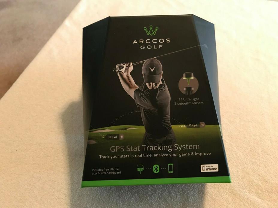ARCCOS GOLF GPS STAT TRACKING SYSTEM WITH 14 SENSORS, VERY GOOD CONDITION