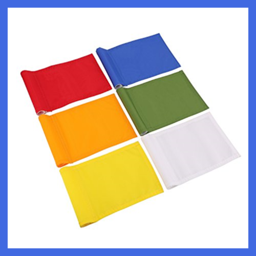 KONDAY Golf Flag,Practice GREEN Flags Solid Nylon & Checkered Traning Put 6 Sets