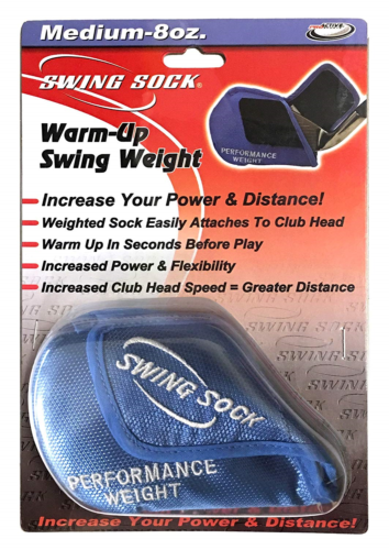 Swing Sock 8 oz. Weighted Golf Warm-Up/Trainer Attaches to Club Head (Fits