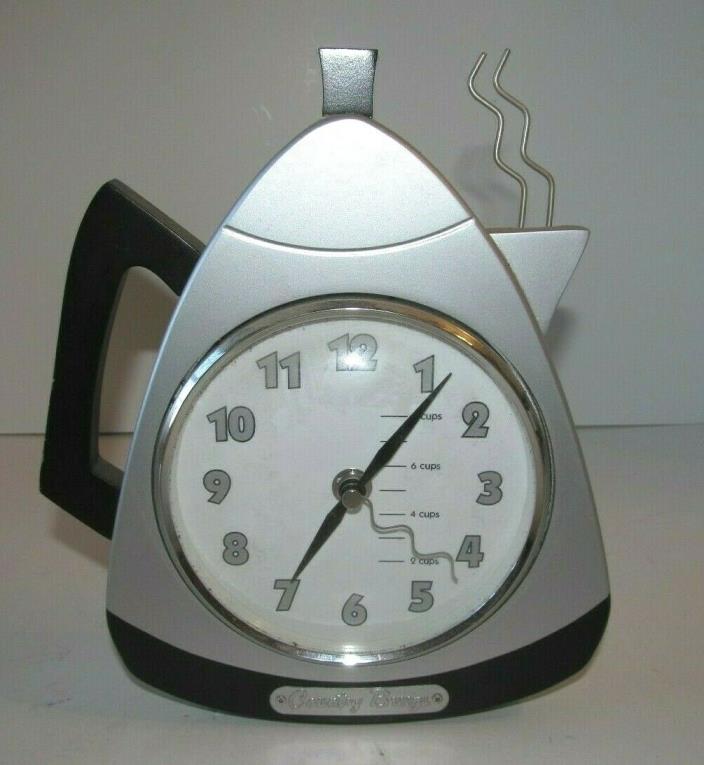 Country Breeze Kitchen Coffee Tea Pot Wall Clock