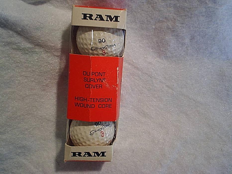 RAM GENE LITTLER MODEL #3 GOLF BALLS 3 PACK,Vintage 90,dupont surlyn cover,pro