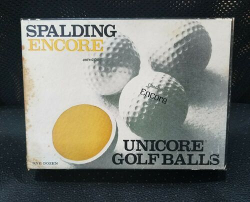 Vintage 1960s Spaulding Encore Unicore Golf Ball Set Dozen 3 Sleeves of 3 Unused