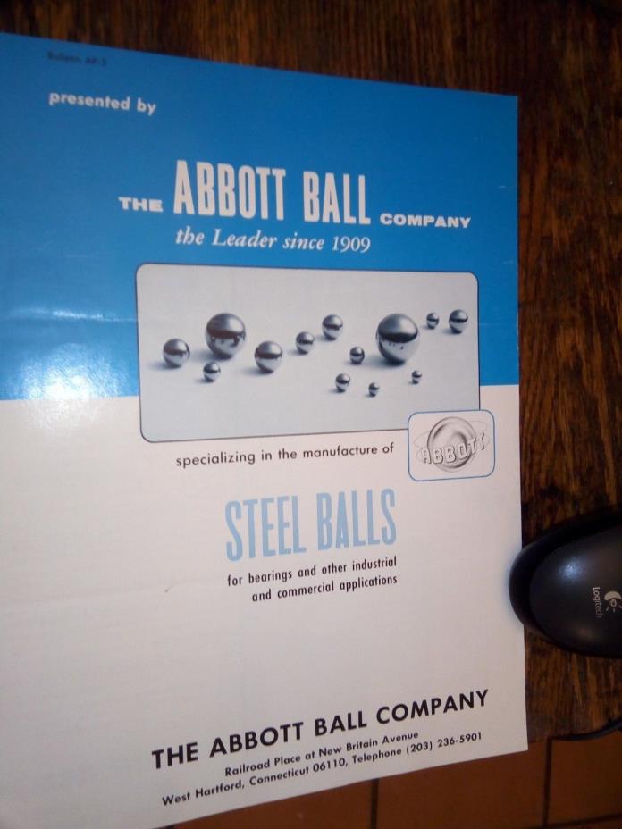 The Abbott Ball Company Bulletin AP-3 Catalogue Ball Bearings Catalog