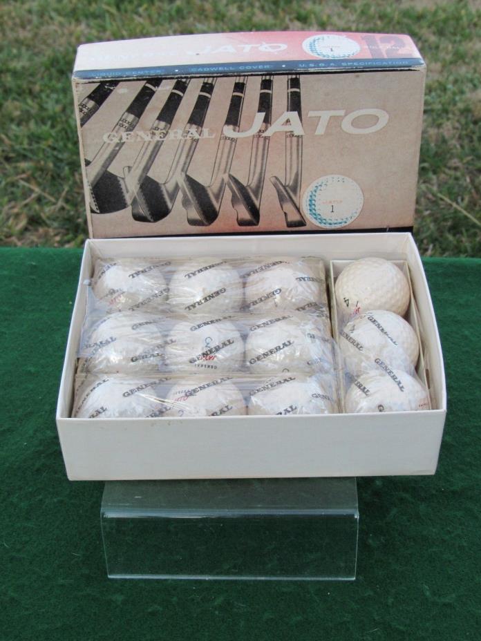 1950s General Jato Golf Balls Box 1 Dozen Vintage MINT by General Tire & Rubber