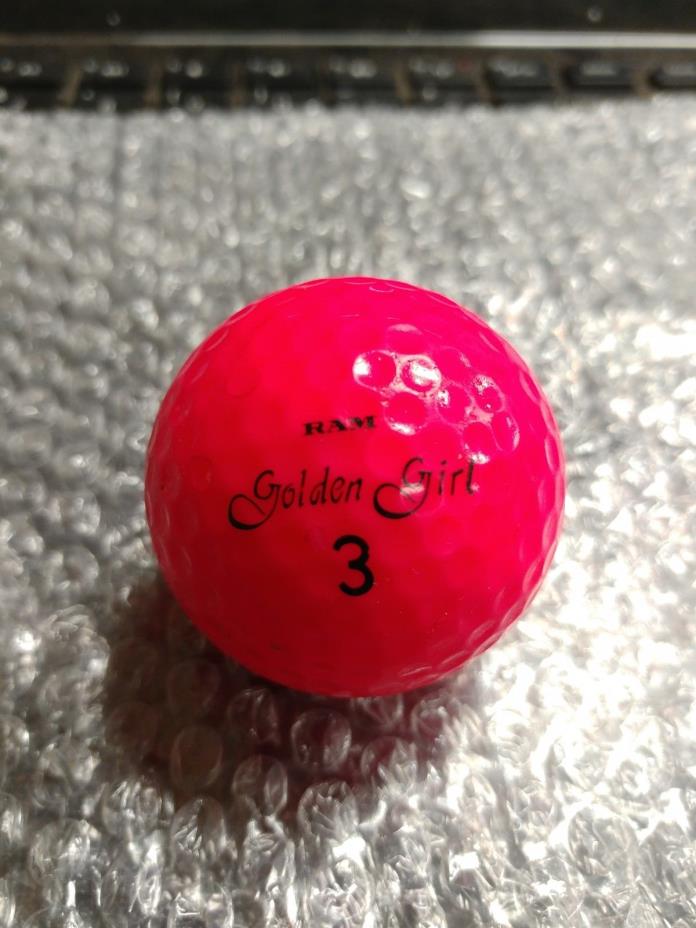 Vintage RAM Golden Girl Golf Ball PINK Ladies Womens