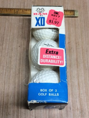 Vintage Ram XD Extra Distance Golf Balls One Sleeve