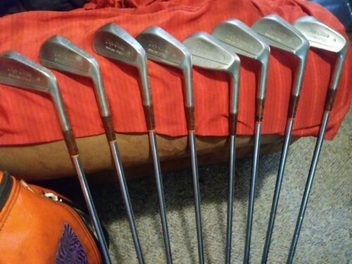 Spalding 1950's Top Flite Golf Irons Vintage Rare Leather Grips Preowned