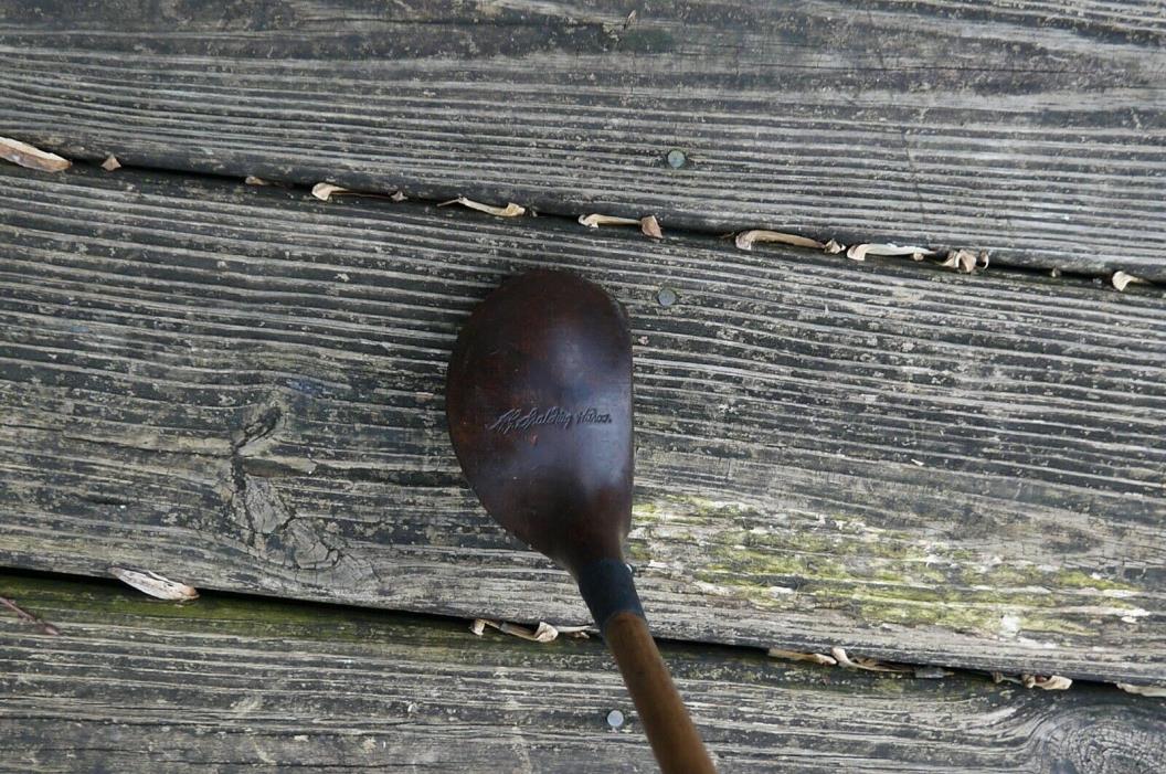 Antique Vintage Hickory Wood Shaft Lefty Spalding Autograph Driver