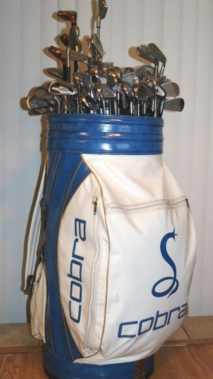 Vintage COBRA Durable Leather BURTON MADE Oversize Display Golf bag