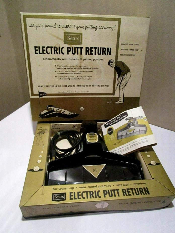 VINTAGE 1967 SEARS ELECTRIC PUTT RETURN MODEL 82942 WITH ORIGINAL BOX
