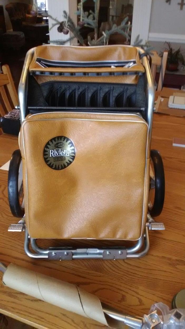 Vintage Riviera Deluxe Golf Bag Caddy Cart