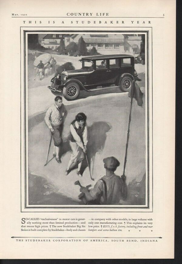 1925 STUDEBAKER TRAVEL DRIVE GOLF SPORT SLATER OUTDOOR14470