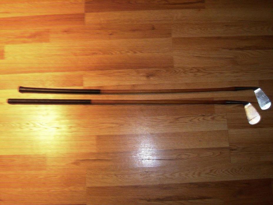 ...TWO ANTIQUE GOLF CLUBS WITH HICKORY SHAFTS
