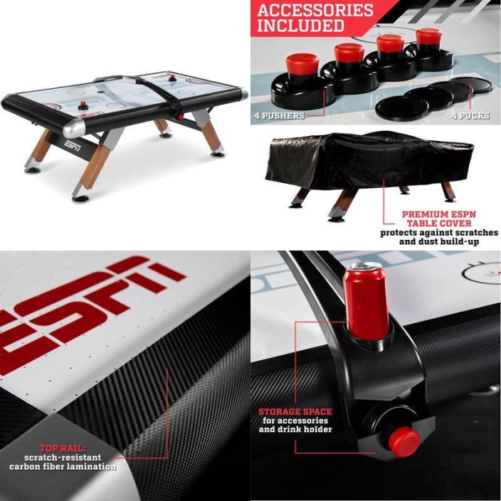 Belham Collection 8 Ft. Air Powered Hockey Table W/ Overhead Electronic Scooter