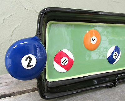 Sonoma Life Style Fun and Games Billiard Pool Hall Treat Serving Tray