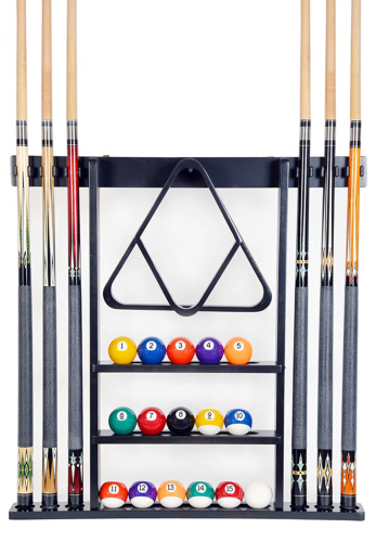 Cue Rack Only - 6 Pool Cue - Billiard Stick Wall Rack Wood Choose  Mahogany
