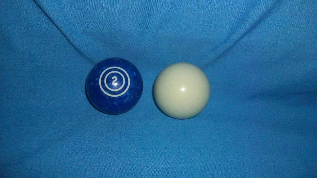 Pool Billiard Cue Ball - Solid White - Regulation Size - PLUS FREE TWO BALL.