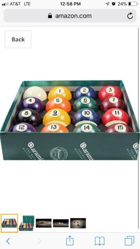 Aramith Premier Pool Balls / Billiards Balls size 2 1/4