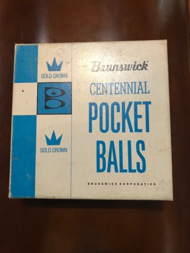 vintage Brunswick Gold Crown Pool Balls