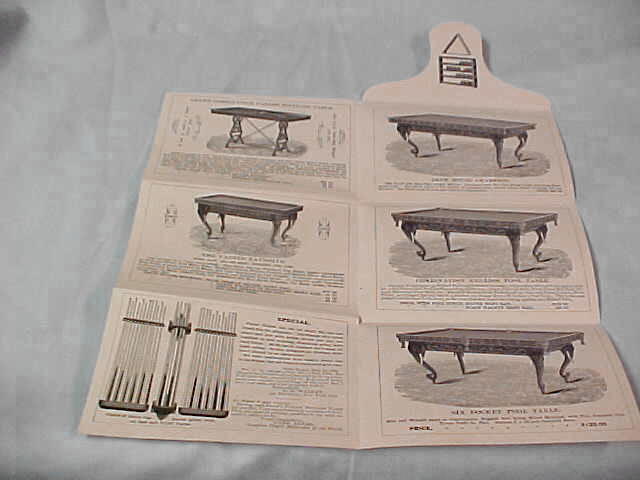 Circa 1885 Original Akam Billiard Catalog Mailer;