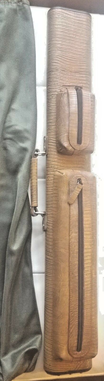 GTF 2x4 Brown Leather Gator Cue Case * BRAND NEW