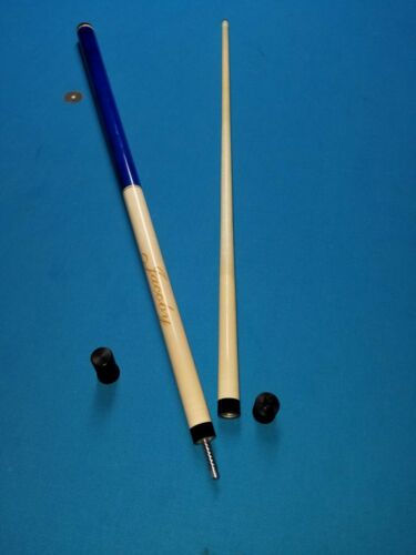 JACOBY POOL CUE BLUE 18oz w/ radial pin & protectors