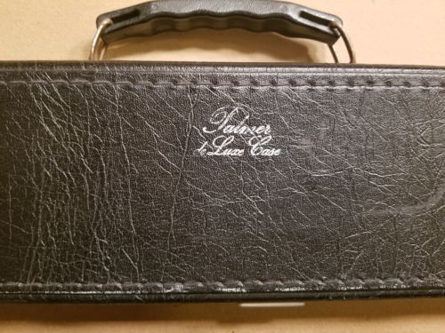 Vintage Palmer De Lux Cue Case 1x2 Black with carry handle and locks
