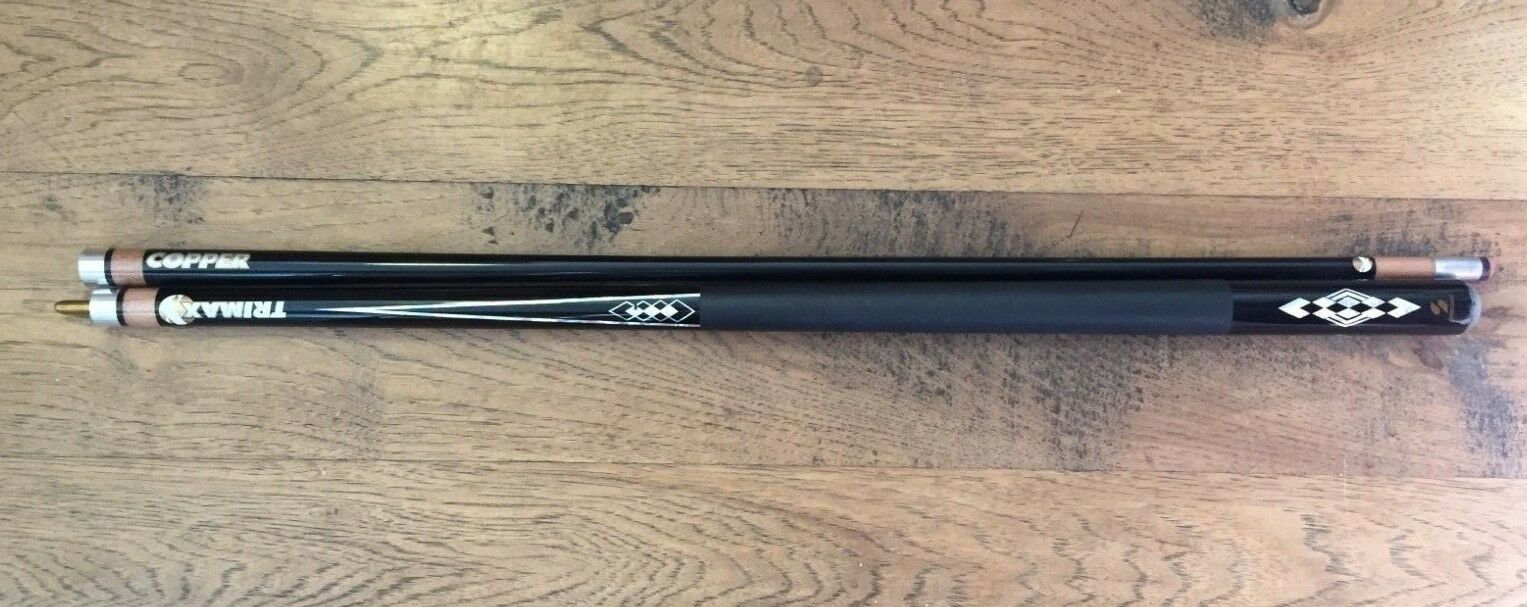 Sportcraft TriMax Copper 2pc pool cue  20 oz, 58”  black silver 3 point design