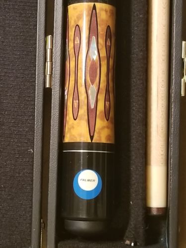 PALMER VINTAGE 80'S/90'S POOL CUE 20 OUNCE RARE 5 POINT W/JOINT PROTECTORS