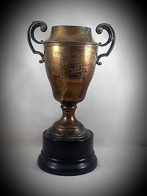Antique Billiard Pool Trophy AWARDED BY BRUNSWICK BALKE COLLENDER CO. 1930