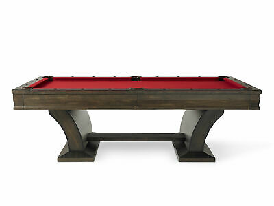 Plank & Hide Paxton 8' Slate Pool Table Burgundy