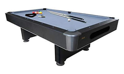 Mizerak Dakota 8' Billiard Pool Table Includes Two Cues, Billiard Ball Set, and