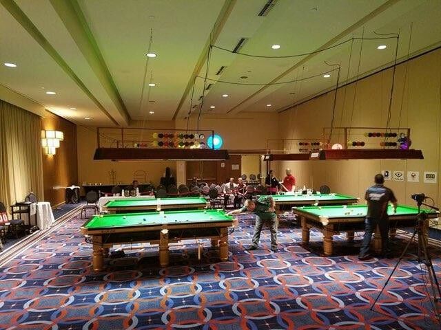 Lot of 4 STAR Billiards XingPai 9' Chinese Pool Table Tournament Used Billiard