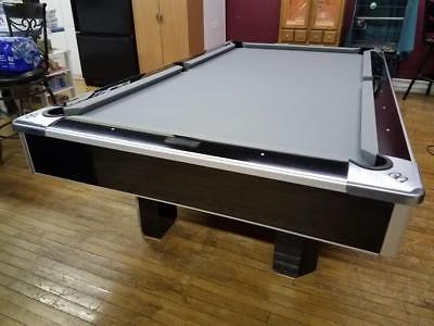 Brunswick Centurion 9' Slate Top Billiards Pool Table Gloss Black / Brushed Alum
