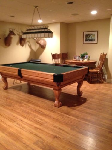 Solid Oak Custom Made Pool Table By Valley Billiards