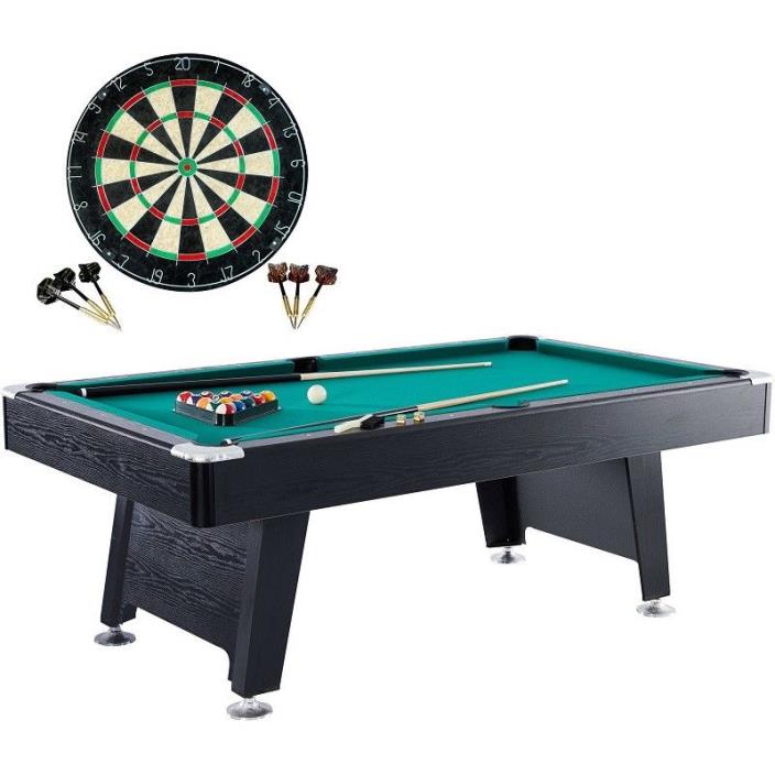 Billiard Table Set With Dartboard Pool Game With Balls Sticks Accessories Gift