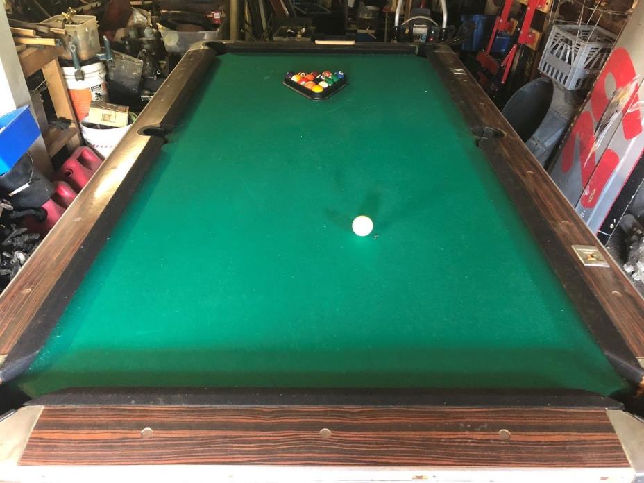 8 foot 70s coin slot billiard pool table