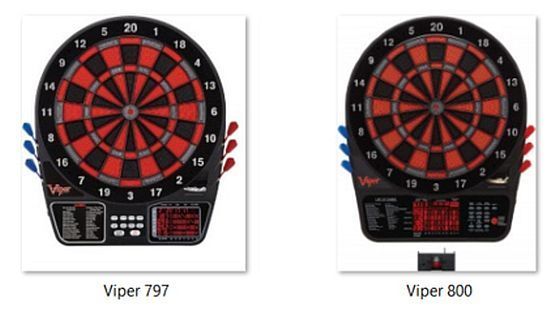 Viper 797 or 800 Electronic Soft Tip Dartboard Set Regulation Sized 15.5