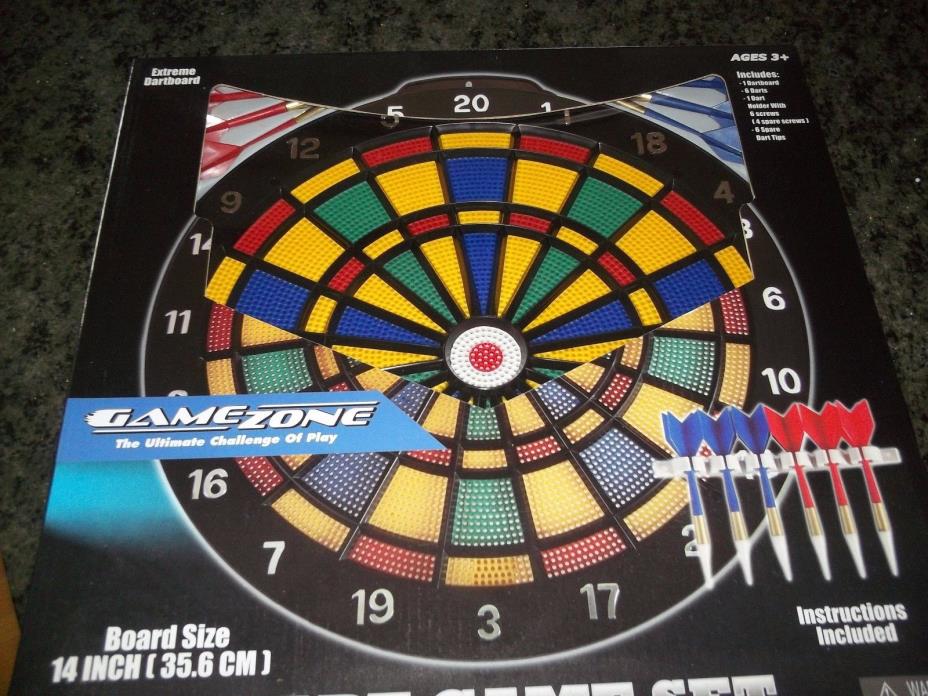 TOY BOX Dart Game Set With 6 Darts and Board Dart Board