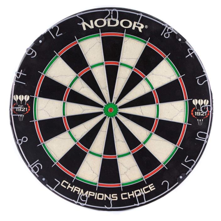 Nodor Champion's Choice Practice Sef-Adhesive Bristle Dartboard - Used by Pro Da