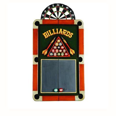 Ram R933 Wooden Billiards Table Dartboard Cabinet Hand Painted w/ FREE Shipping