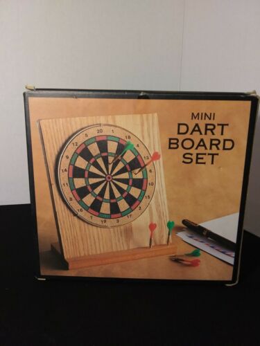 Claybrooke Oak Mini Dart Set w/ 6 darts and Stationary Case in Original Box/Pkg.