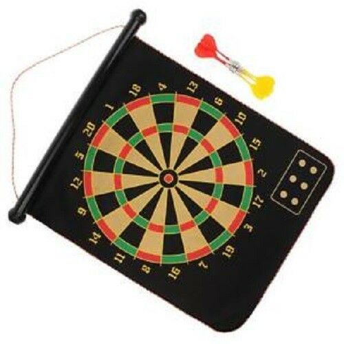 17'' Double-faced Magnetic Dart Board Set w/ Darts Dartboard Party Game Toys