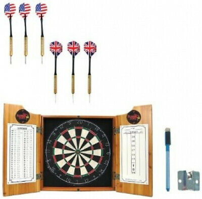 Illinois State University Dart Cabinet with Darts and Board. Trademark Global