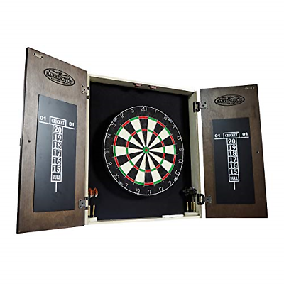 Barrington Bellevue Collection Premium Bristle Dartboard Cabinet Set: Hanging -