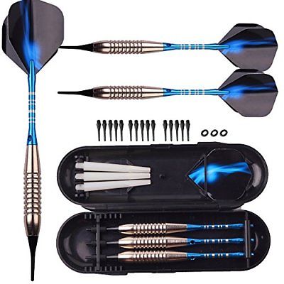Soft Tip Darts Set 18 Gram Professional Plastic with o-rings 6 Shafts  Aluminum
